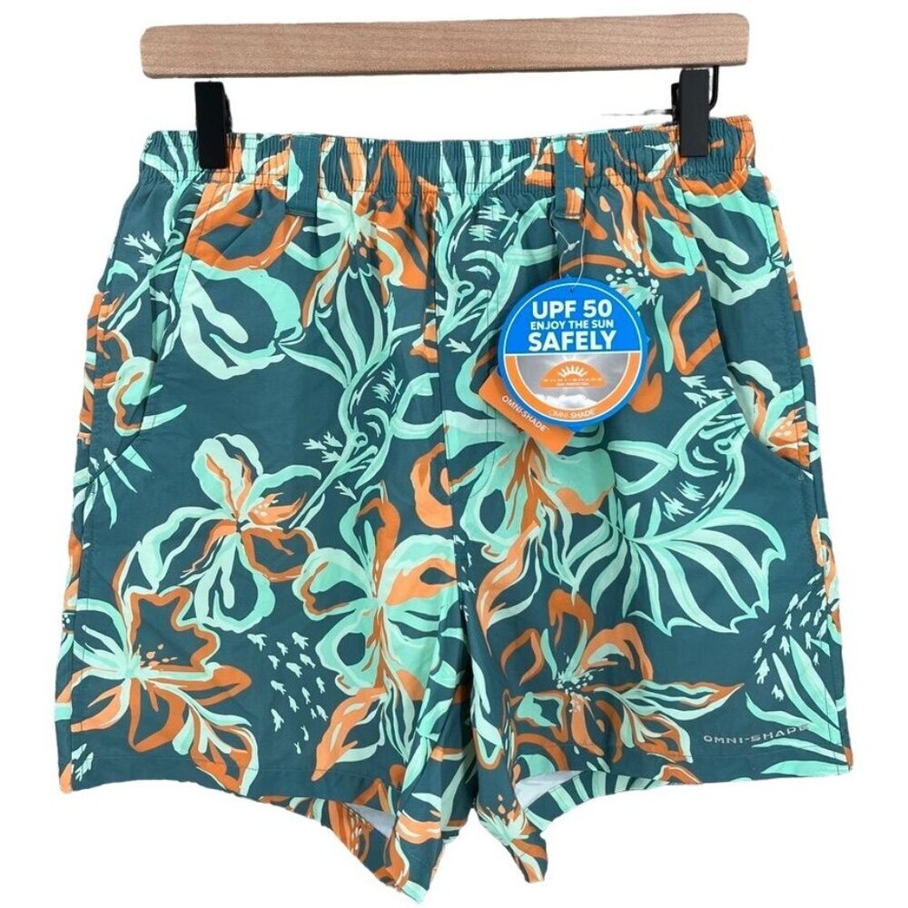 Columbia Men's PFG Super Backcast™ Water Short Size S Tranquil Teal Wildwaters